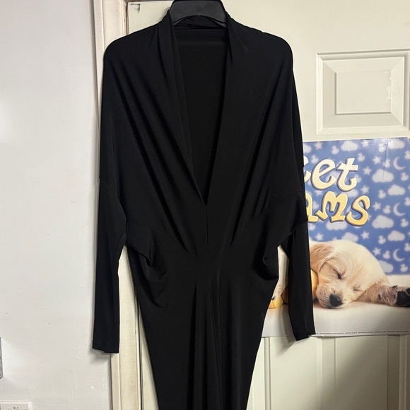 Elegant Black Women's Dress Open Back size L - Picture 3 of 5